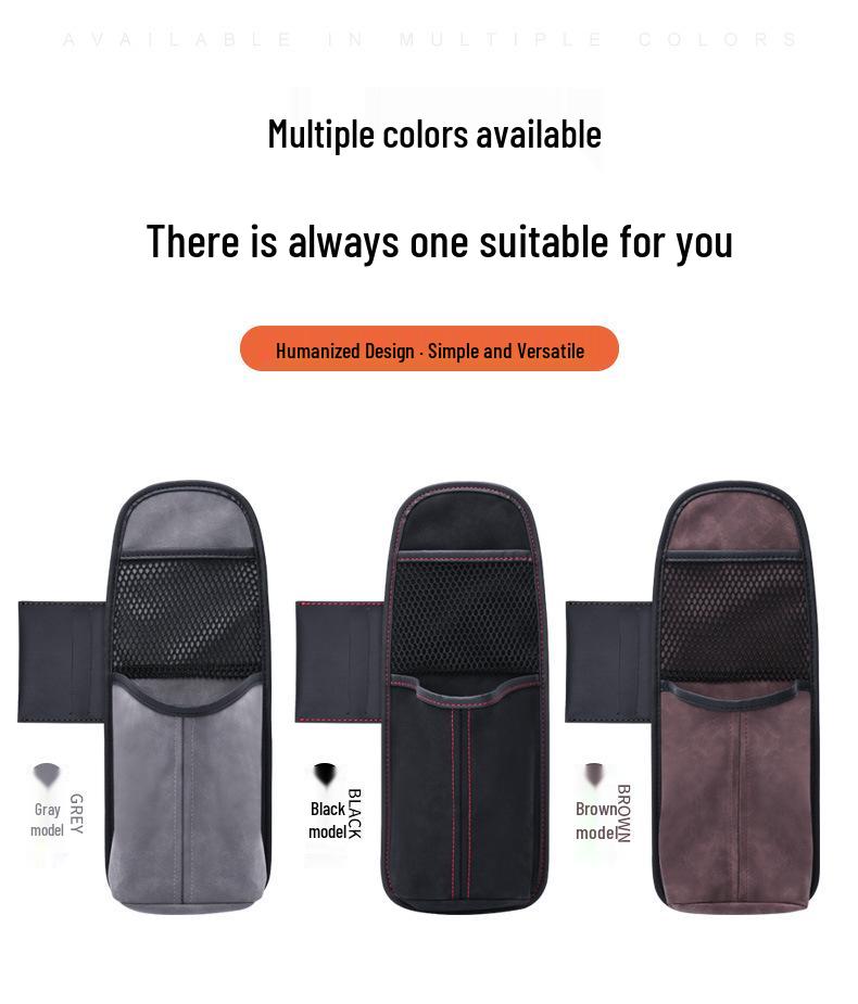 Large Car Seat Storage Bag with Tissue Box and Cup Holder
