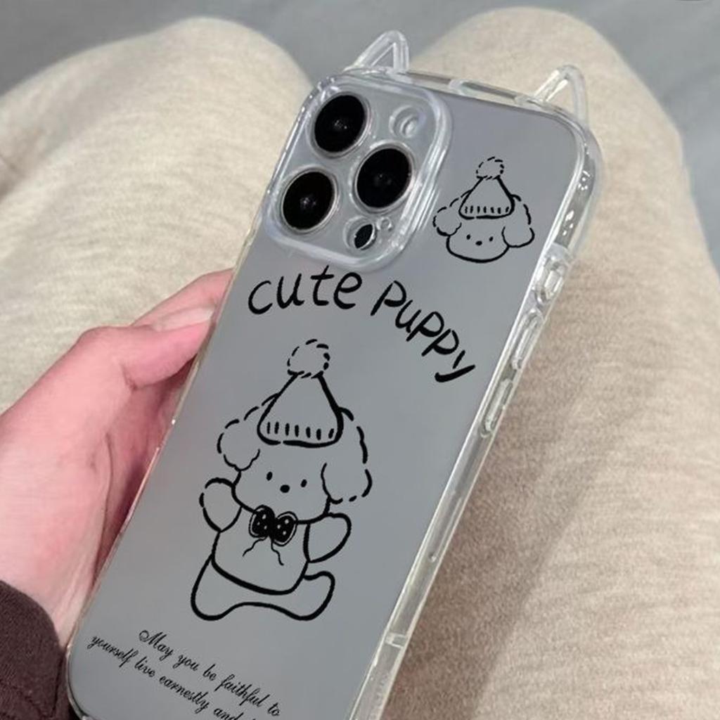Three-dimensional Funny Cat Ear Airbag Anti-fall Case Personality for Apple 13promax Mobile Phone Protective Case New Style