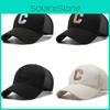 Letter C Embroidery Baseball Cap Adjustable Breathable Outdoor Sun Protection