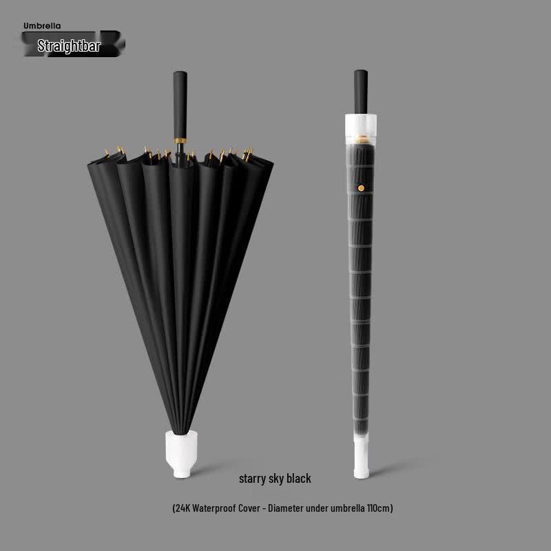 XuQing 24-Rib Windproof Automatic Long Handle Umbrella (2-Pack)