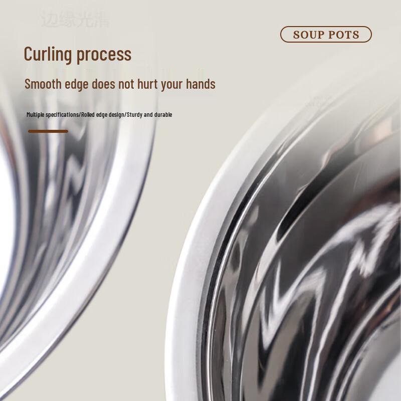 304 Stainless Steel Round Soup Bowls Set