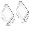 Clear Acrylic Tray 2 Pieces Leakproof With Handles Table Decor Acrylic Tray Display Organizer For Food Snack Dessert Coffee