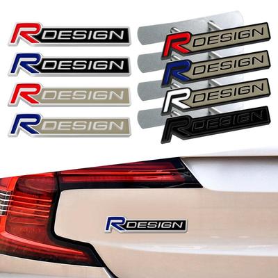 3D-Autoaufkleber R-Design, glänzend, schwarz, für Kühlergrill, Metall-Emblem für V40, V60, V70, XC40, XC60, XC90, S40, S80, D5