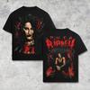 Herren Black Rhea Ripley Gesicht Foto T-Shirt 3D Druck Sport Schnelltrocknend Kurzarm T-Shirt Täglich Lässig Übergröße Wrestling T-Shirts