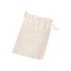 Canvas Drawstring Bag with Printed Logo - Small Linen Storage Bag