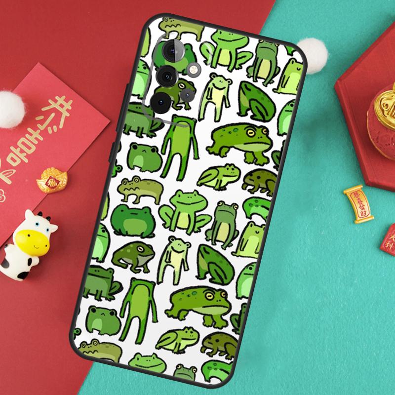 Cute Cartoon Frog Collage Case For Samsung Galaxy A56 A36 A26 A16 A06 A13 A33 A53 A15 A35 A55 A34 A54 A12 A32 A52 A17
