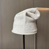 Autumn and Winter Hats, Women's Crimped Warm Wool Hats, Versatile Face, Small Stacking Hats, Big Head Circumference, Cold Hats, Fashionable Knitted