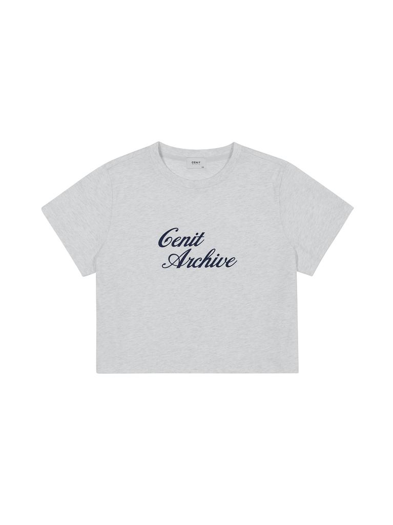CENIT Cute Crop T-Shirt Oatmeal