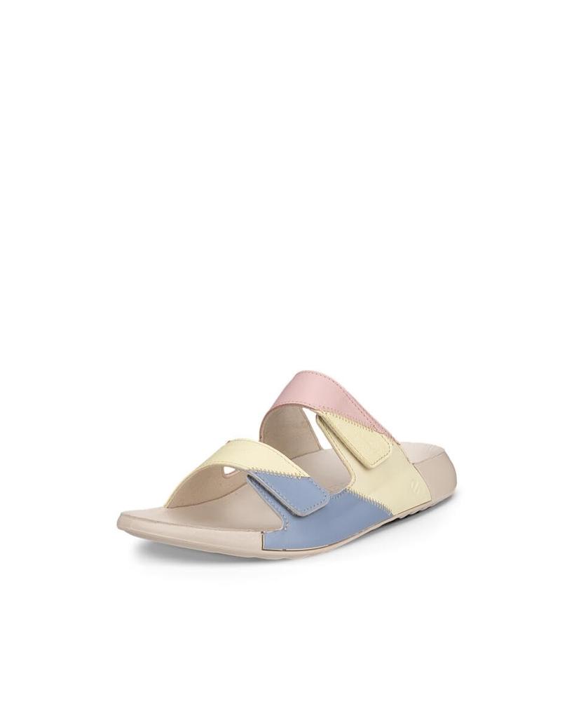 ECCO Cosmo Women's Multicolor Sherbet Slide Sandals, Size 23.5 cm, 3E