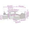 8 Piece Black Poly Rattan Garden Sofa Set with Cushions