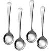 IMEEA Roud Soup Spoons SUS304 Stainless Steel Small Soup Spoons 6-Inch, Set of 4