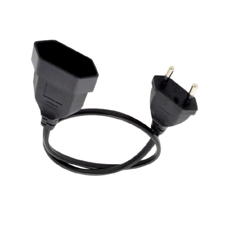 European Standard Straight Plug EU4.0mm to Straight Head Power Extension Cable