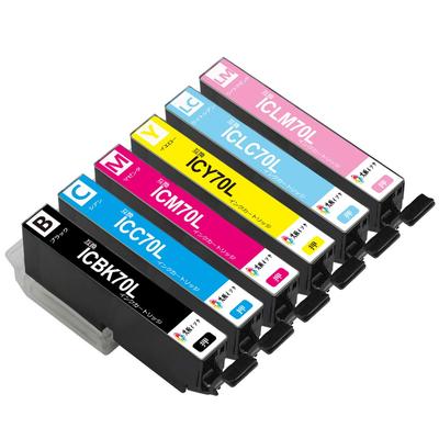 عبوة 6 ألوان Epson IC6CL70L نوع محسن متوافق IC70L IC70 70L 70 خرطوشة حبر كرزي متوافقة مع أحدث الموديلات الموديلات المتوافقة مع جديد