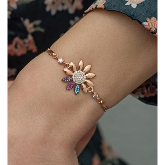 Sterling Silver 925 Sterling Silver Bracelet with Mix Stones