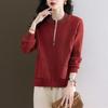 2025 Zipper Cardigan Sweater Women's Short Jacket Knitted New Fashionable Loose Top