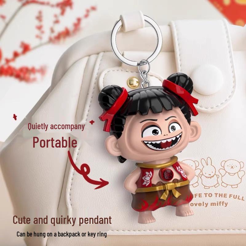 Nezha Emoji Face-Changing Toy Pendant: Fun & Creative Decompression Ornament
