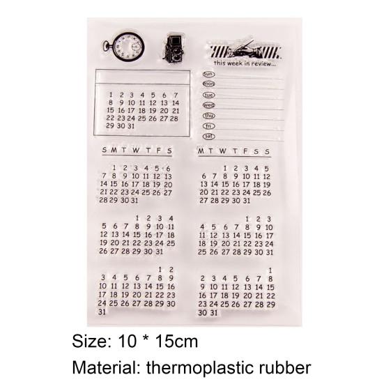 Clear Stamp DIY Exquisite TPR Practical Perpetual Calendar Seal Household Supplies