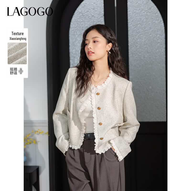 LAGOGO Women s 2025 Spring Casual Jacket S