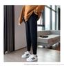 Women's High-Waisted Cotton Blend Harem Sweatpants - Spring 2025 Style, Thin, Casual, Age-Reducing, Nine-Tenths Length, Cuffed.