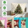 Vintage Christmas Decor Cushions Pillowcase Printed Polyester 45X45Cm Throw Pillow Cover Decorative Sofa Cushion Pillowslip