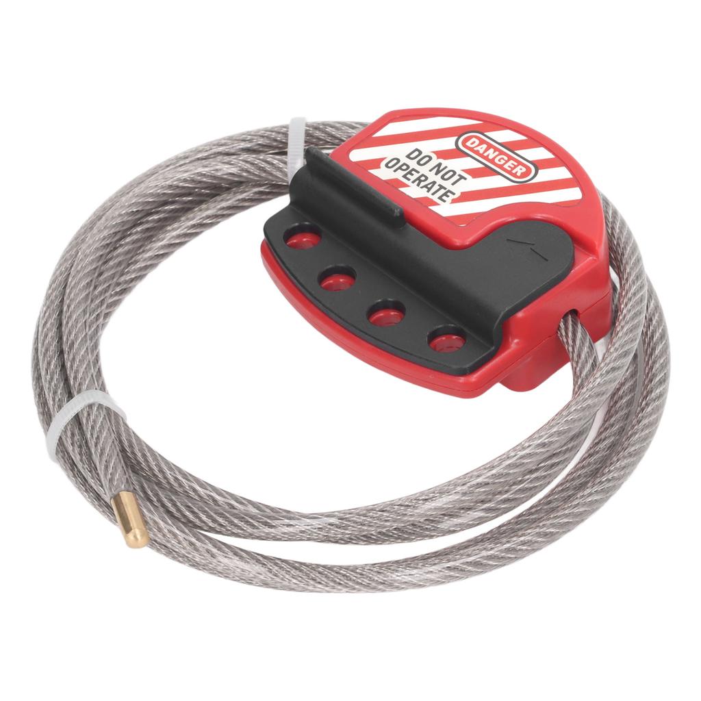 Tagout Lacăt cu Cablu Dispozitiv de Blocare Ajustabil Oțel Inoxidabil 4 Orificii pentru Chei pentru Gestionarea Reparațiilor