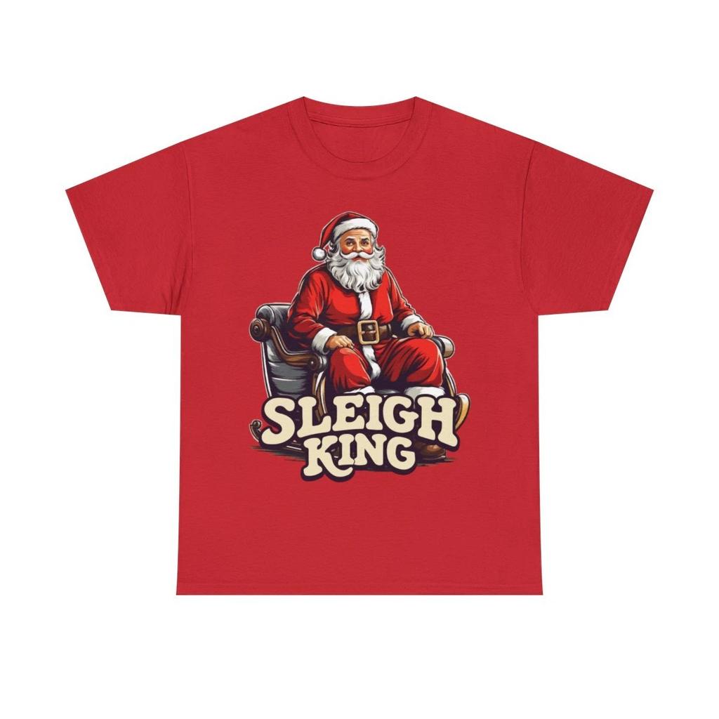 Santa Sleigh King Christmas Graphic Tee Shirt