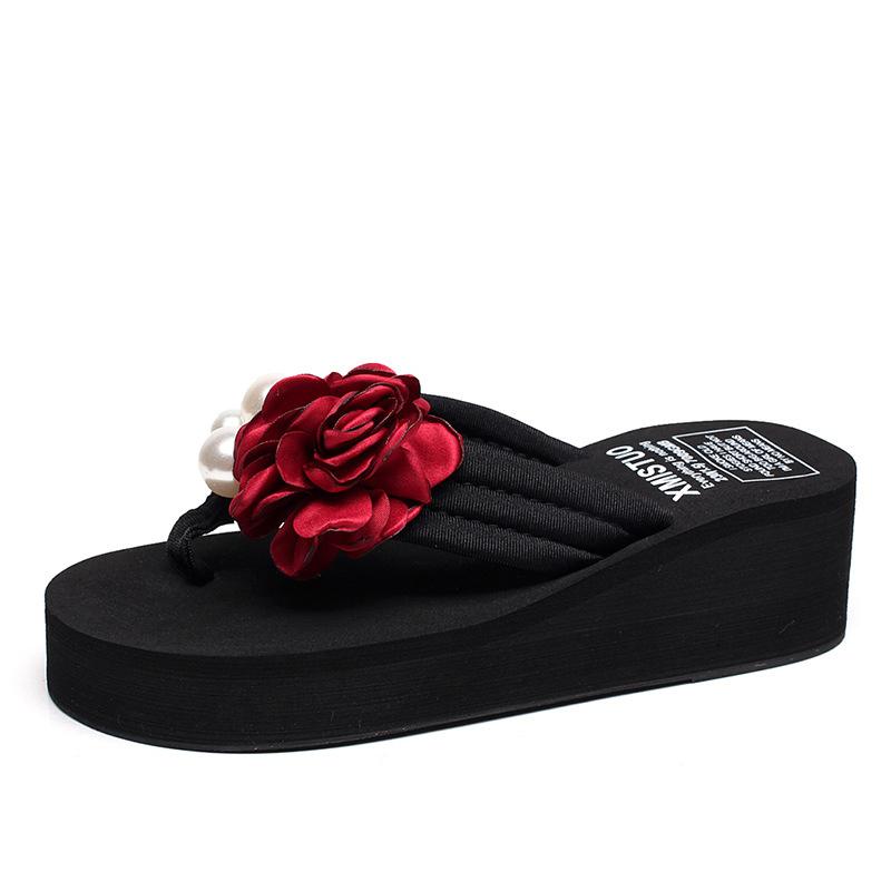 Summer Non Slip Children's Flip Flops Girls Fashion Beach Shoes Pinch Sandals Female Flowers Slippers Wear