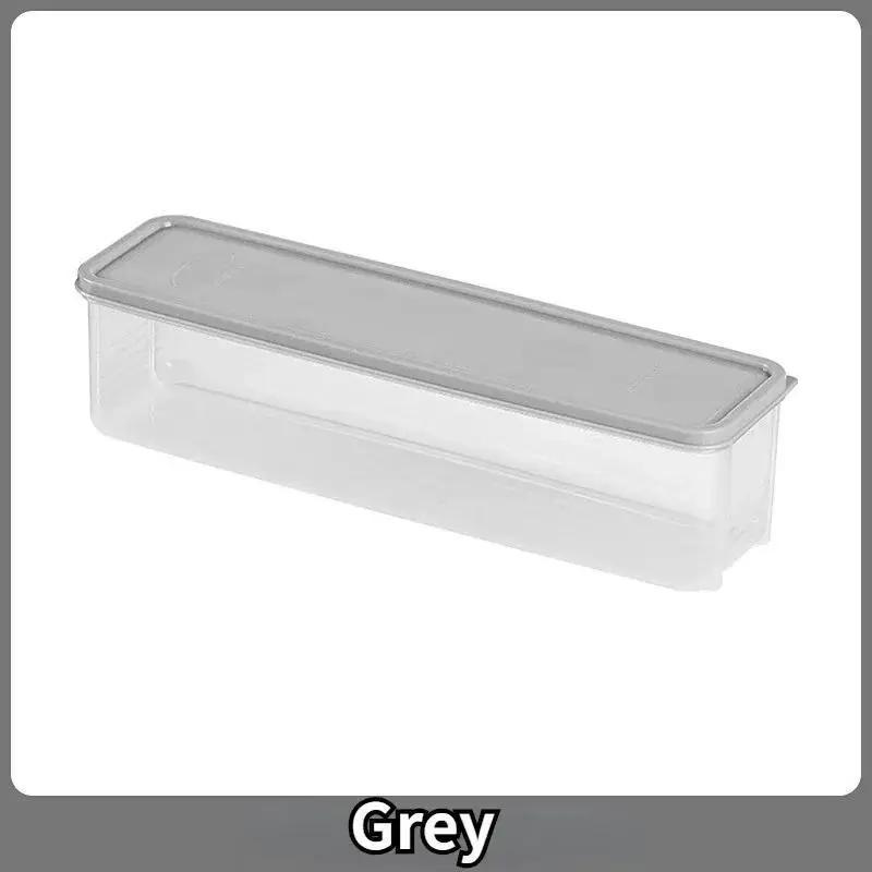 Прямоугольный контейнер для хранения лапши Кухонный холодильник Контейнер для хранения итальянской пасты Дом Фрукты Овощи Сохранение продуктов Пластиковые контейнеры серый