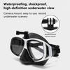Snorkeling Mask with Action Cam Mount Dry Snorkel Set Comfortable Silicone Diving Goggle for Travel Easy Breathing