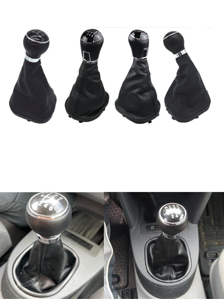 Gear Shift Knob Shifter Lever Stick Gaiter Boot Cover PU Interior Car Accessories For VW Volkswagen Caddy 2 MK2 Touran 2004-2015