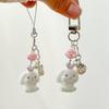Cartoon Flocking Three-Dimensional Rabbit Keychain For Women Cute Bag Pendant Decoration Kawaii Mobile Phone Chain Gifts