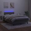 Maison Exclusive - Lattenrost-Bettgestell mit LED-Matratze Dunkelgrau 120x190 cm