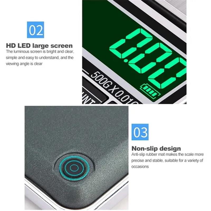 High Precision 0.01g 0.1g Digital Plam Scale Jewelry Scale LCD Display Portable Mini Digital Pocket Balance Weight Gram Scale
