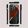 Wood grain line splicing pattern tempered glass phone case suitable for iPhone 17 16 15 14 13 12 11 Pro Max Plus shockproof