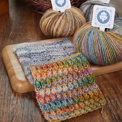 10 Color Gradient Cake Yarn DIY Hand Knitted Wool Mohair Yarn Cotton Yarn Winter Crochet Line Lace Soft Crochet Thread Hat Scarf