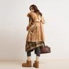 Womens Faux Fur Coat With Detachable Hooded Collar Zipper Thick Warm Winter Outerwear