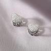 Heart-Shaped Zircon Love Earrings - Elegant European & American Style Clips
