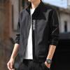 Men's Jacket Jacket Black High-end Stand-up Collar Korean Version Slim-fit Trendy Men's Clothing Spring and Autumn Sports Casual Top