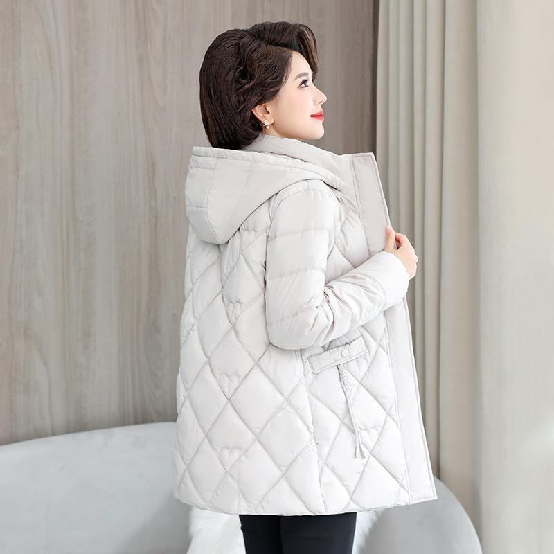 

Mother s Winter Down Jacket, Middle-aged and Elderly Women s Winter Cotton Jacket, New Style Wide Wife s Warm Cotton Jacket, Thickened XL