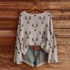Women's Fashion Long Sleeve Christmas Snowman Snowflake Print Jacket Cardigan