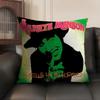 M-Marilyn Manson Rock Cushion Cover Natural Linen Organic Fabric Double-Sided Printing Sofa Home Decor Gift Pillow Case