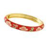 Elegant Enamel Bracelet Colorful Alloy Cloisonne Bangle Ethnic Floral Motifs Vintage Dropped Glaze Bracelet Party Jewelry