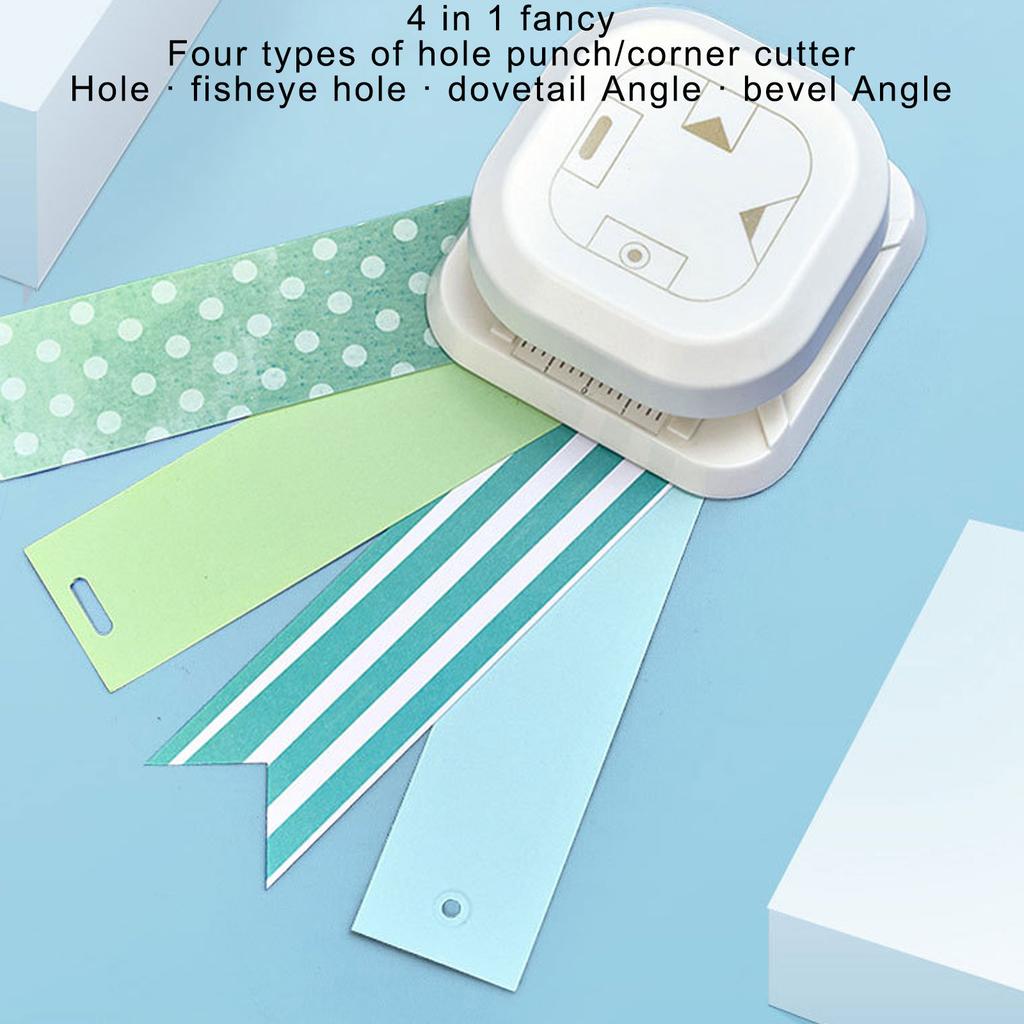 Multifunctional Corner Paper Puncher 4 In 1 Paper Puncher Paper Corner Cutter for Kid Art Craft Scrapbooking Card Making
