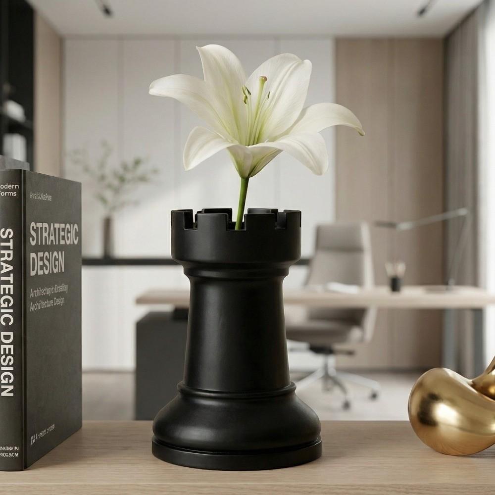 Plastic Chess-Shaped Pen Holder Multi-function Creative Pencil Storage Box Flower Vase Makeup Brush Storage Cup Office