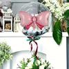 10Pcs Bowknot Transparent Balloon Foil Pink Bow Kids Birthday Party Decor Butterfly Balloon Photo Props Anniversary Event Decor