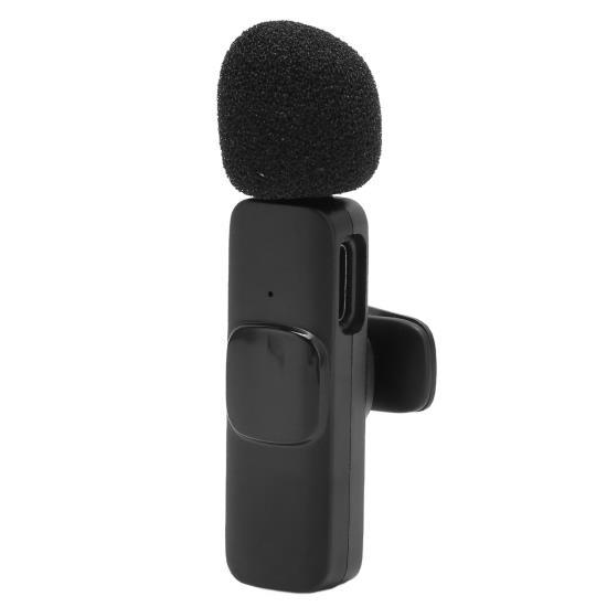 Wireless Lavalier Microphone 1 for 2 Lavalier Lapel Mic Supports Recording While Charging for Live Stream Interview