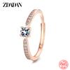 925er Sterling Silber 18K Gold Moissanit Ring für Damen Modeschmuck