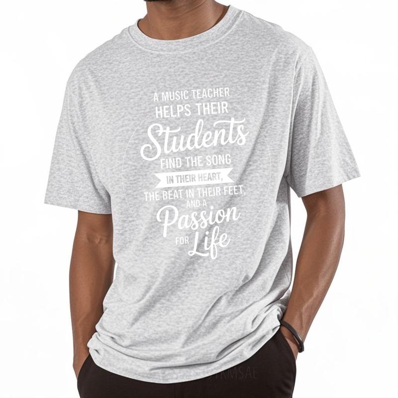 Plus Size Summer For Unisex T Shirt A Music Teacher Helps Students Find The Song In Their Heart The Beat In Their Feet And A