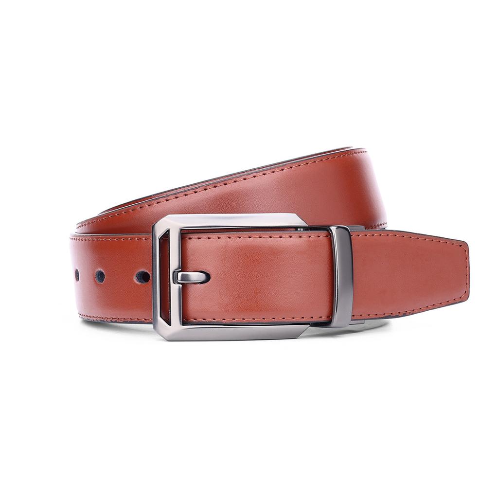 Double-Sided Use Men'S Belt Leather Pin Buckle Cowhide Belt High-End Versatile Belt Men
