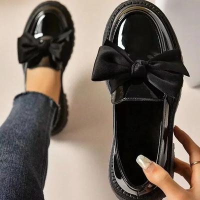 Ladies Shoes Brand Women's High Heels Classics Daily Pumps Butterfly-knot Women Round Toe Square Heel Slip On Shoes Women